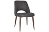 EZ Hospitality Cairo Indoor Armless Chair Metal Base - Light Walnut 4 Leg - Thumbnail 5 