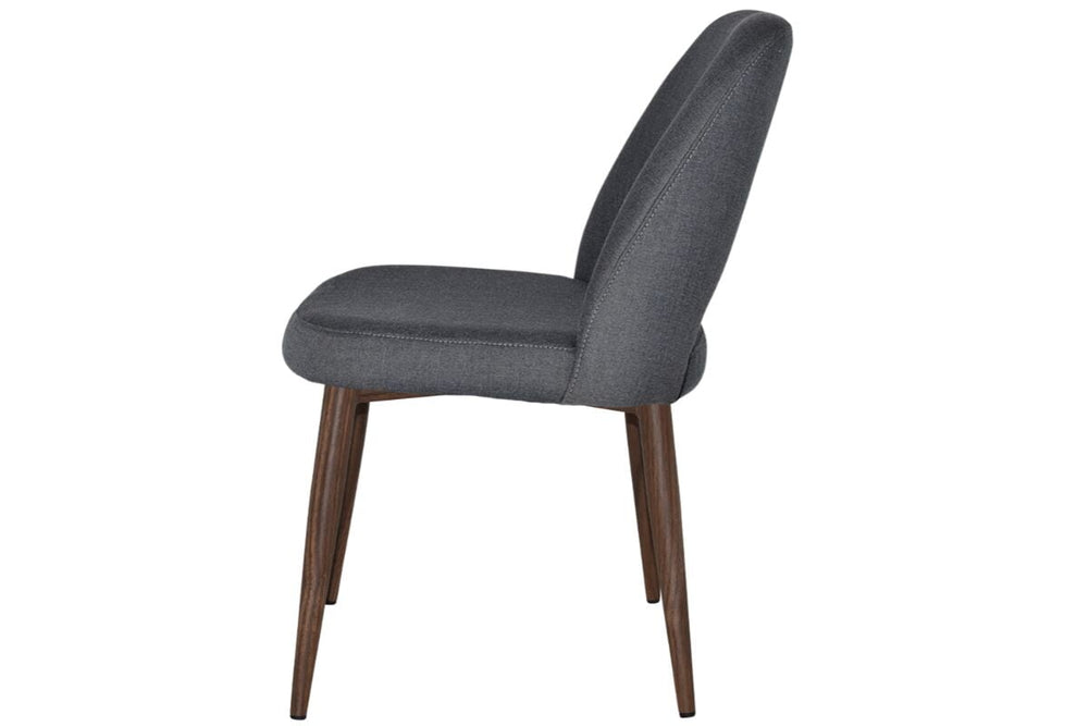 EZ Hospitality Cairo Indoor Armless Chair Metal Base - Light Walnut 4 Leg-pelle/benito tan  