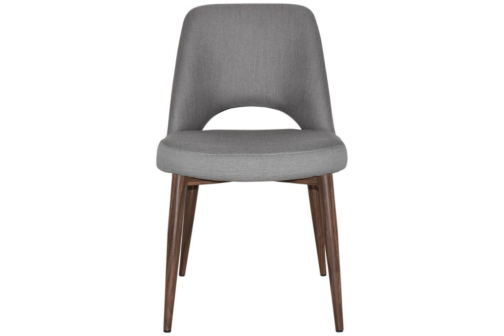 EZ Hospitality Cairo Indoor Armless Chair Metal Base - Light Walnut 4 Leg-pelle/benito tan  