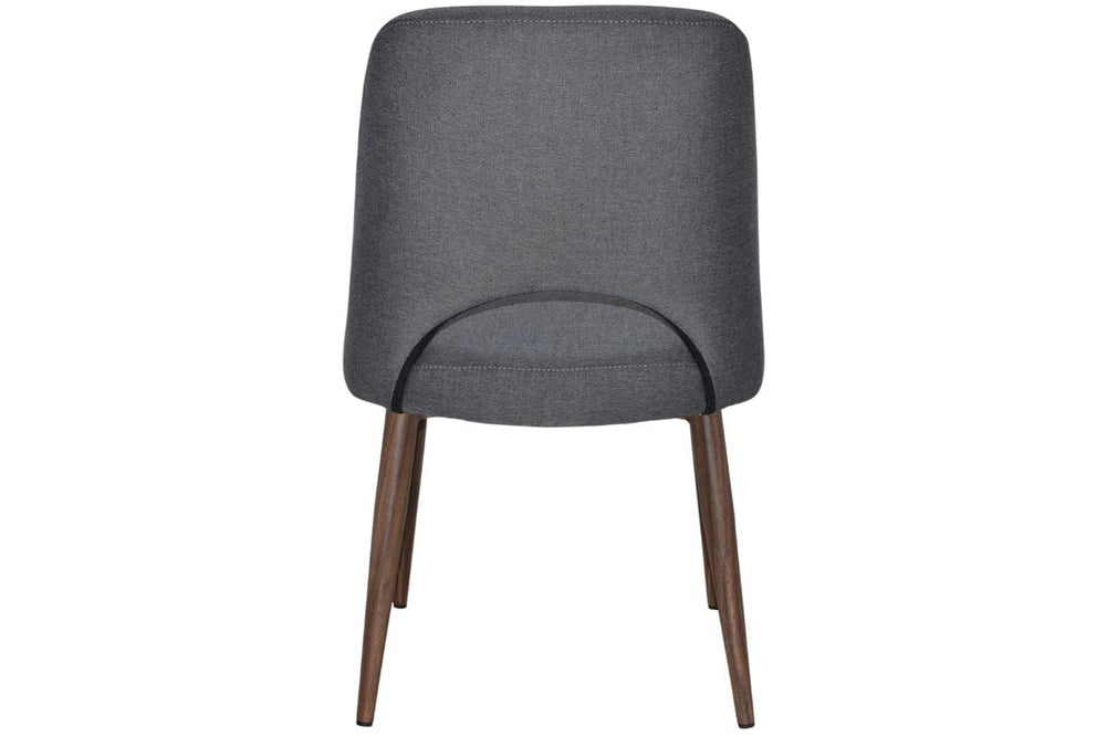 EZ Hospitality Cairo Indoor Armless Chair Metal Base - Light Walnut 4 Leg-pelle/benito tan  