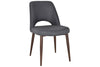 EZ Hospitality Cairo Indoor Armless Chair Metal Base - Light Walnut 4 Leg - Thumbnail 17 
