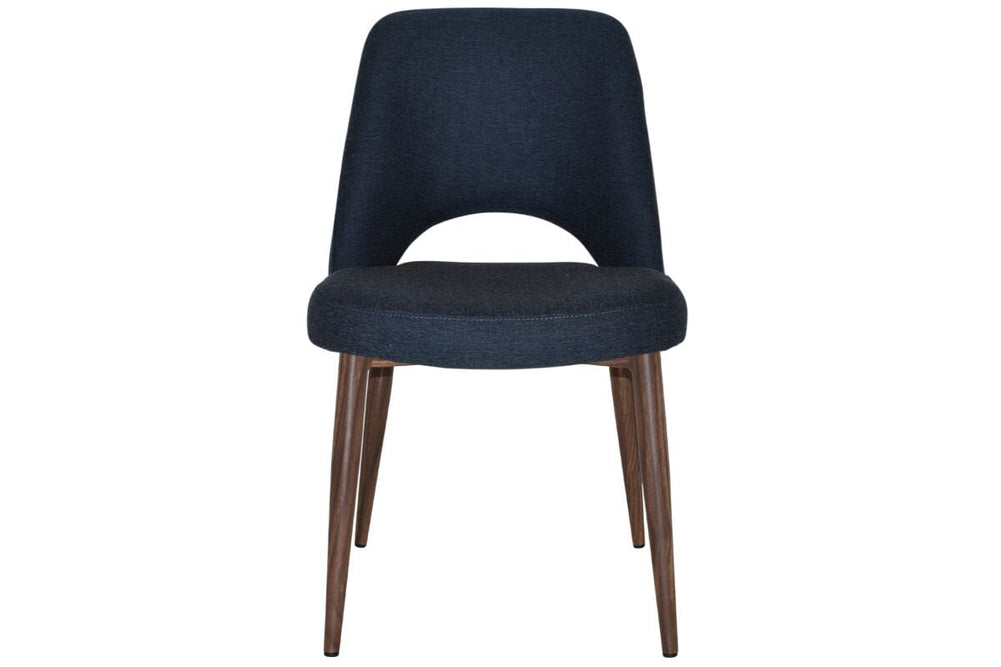 EZ Hospitality Cairo Indoor Armless Chair Metal Base - Light Walnut 4 Leg-pelle/benito tan  