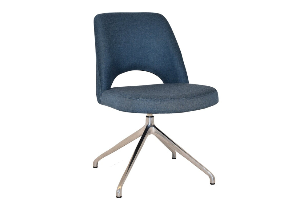 EZ Hospitality Cairo Indoor Armless Chair Metal Base - Trestle-gravity denim  