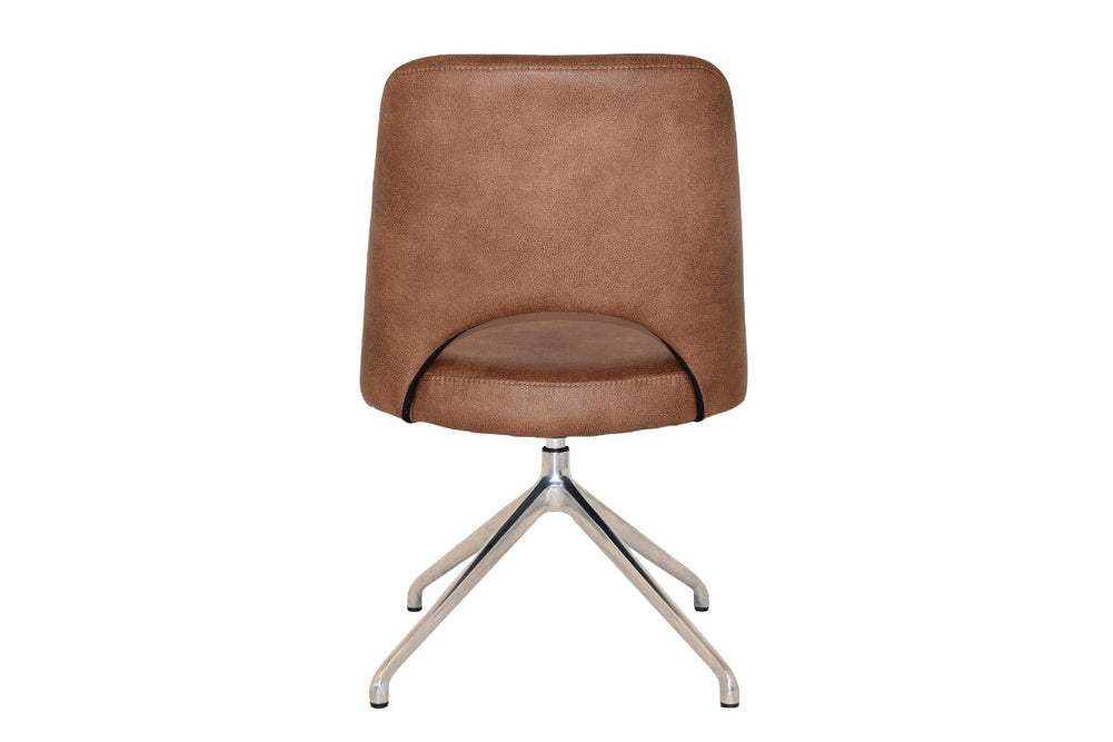 EZ Hospitality Cairo Indoor Armless Chair Metal Base - Trestle-pelle/benito tan  