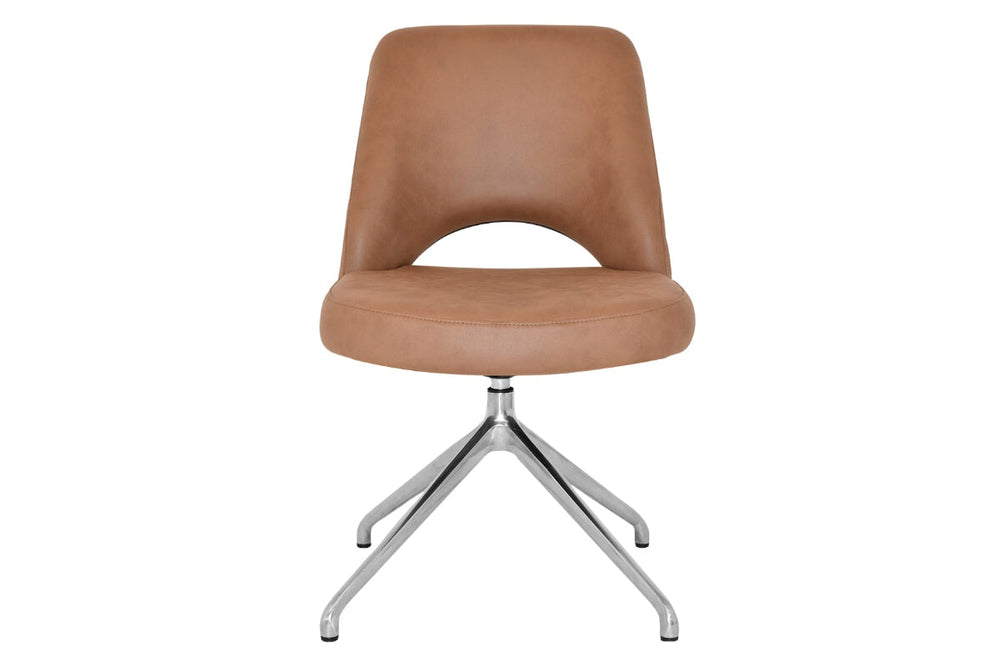 EZ Hospitality Cairo Indoor Armless Chair Metal Base - Trestle-pelle/benito tan  