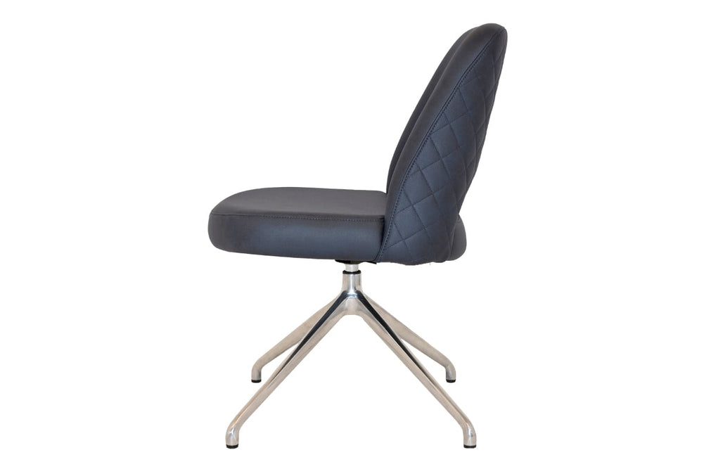 EZ Hospitality Cairo Indoor Armless Chair Metal Base - Trestle-pelle/benito tan  