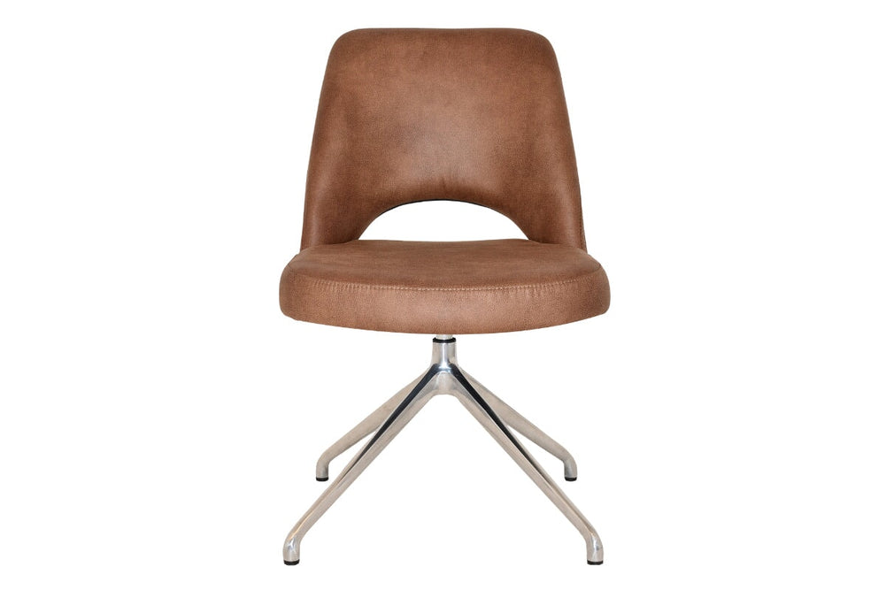 EZ Hospitality Cairo Indoor Armless Chair Metal Base - Trestle-pelle/benito tan  