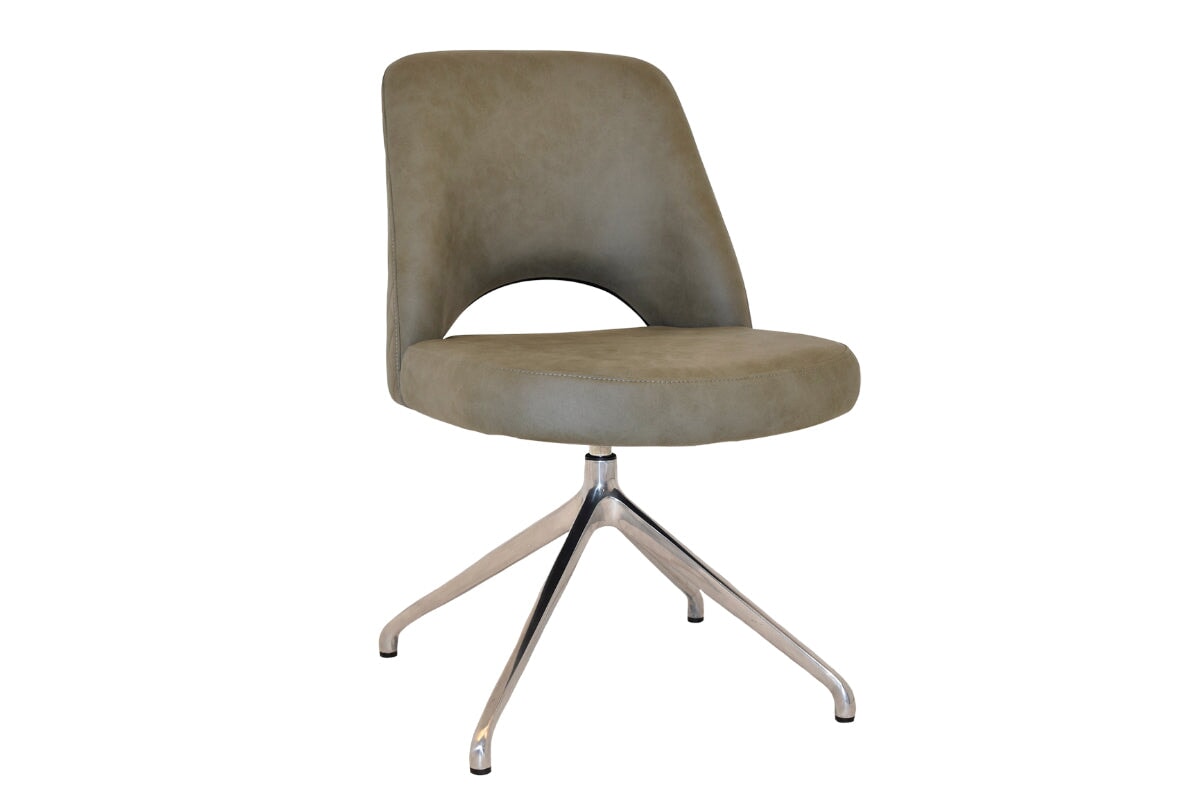 EZ Hospitality Cairo Indoor Armless Chair Metal Base - Trestle EZ Hospitality pelle/benito sage 