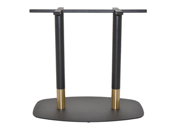 EZ Hospitality Givoli Cafe Table Black/ Brass - Black Arc Base [1000L x 600W] EZ Hospitality none 