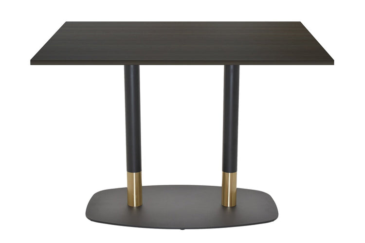 EZ Hospitality Givoli Cafe Table Black/ Brass - Black Arc Base [1000L x 600W] EZ Hospitality dark oak 