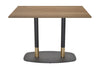 EZ Hospitality Givoli Cafe Table Black/ Brass - Black Arc Base [1200L x 800W] - Thumbnail 5 
