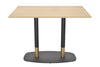 EZ Hospitality Givoli Cafe Table Black/ Brass - Black Arc Base [1200L x 800W] - Thumbnail 4 