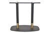 EZ Hospitality Givoli Cafe Table Black/ Brass - Black Arc Base [1200L x 800W] - Thumbnail 1 