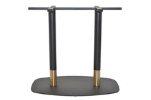  - EZ Hospitality Givoli Cafe Table Black/ Brass - Black Arc Base [1400L x 700W] - 1