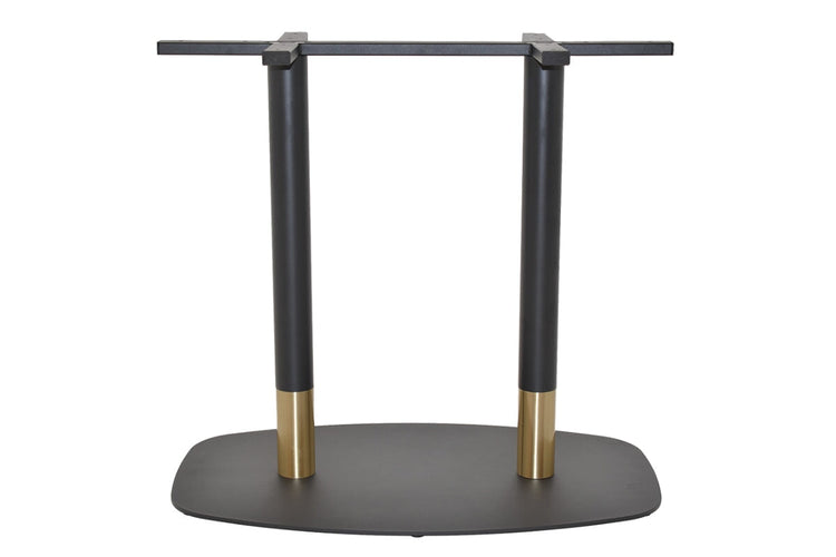 EZ Hospitality Givoli Cafe Table Black/ Brass - Black Arc Base [1400L x 700W] EZ Hospitality none 