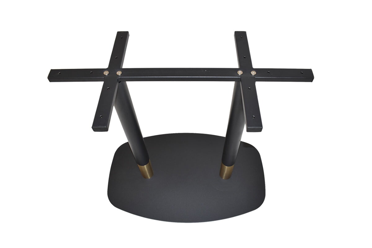 EZ Hospitality Givoli Cafe Table Black/ Brass - Black Arc Base [1400L x 700W] EZ Hospitality 