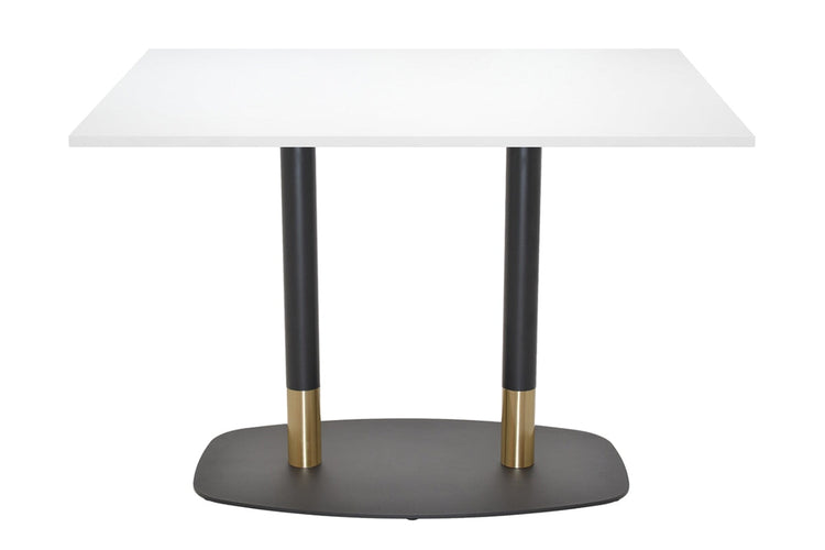 EZ Hospitality Givoli Cafe Table Black/ Brass - Black Arc Base [1400L x 700W] EZ Hospitality white 