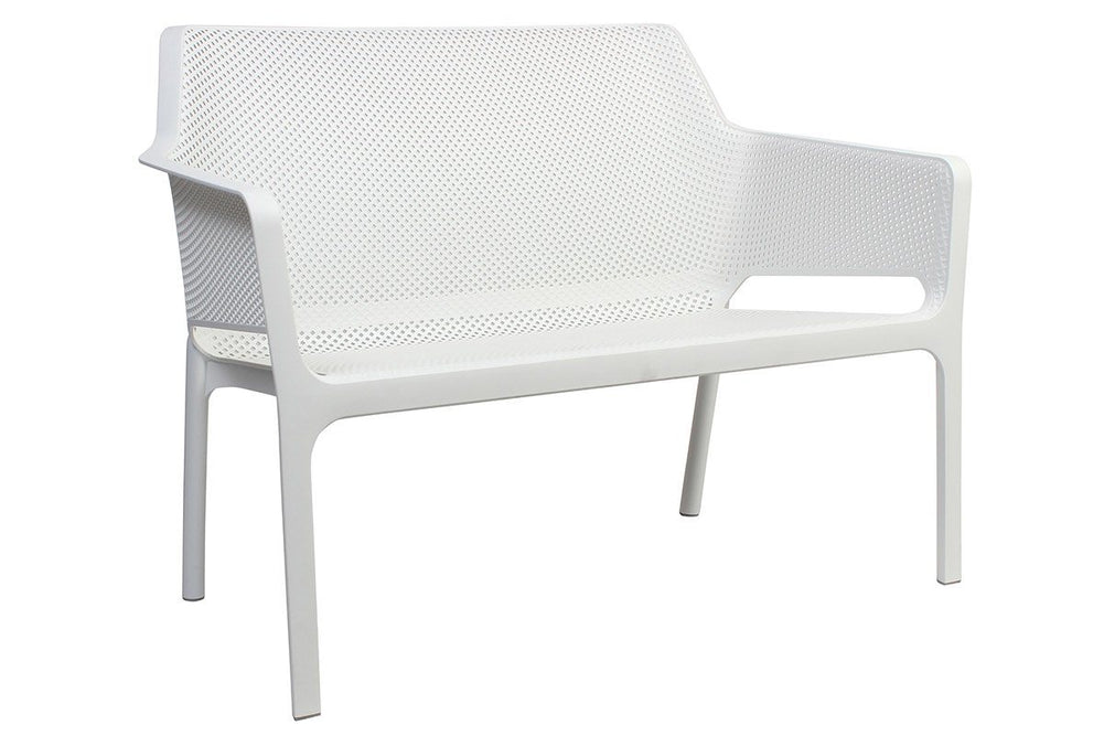EZ Hospitality Net Outdoor Lounge Chair - Bench-white  
