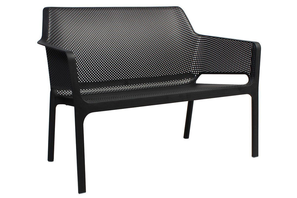 EZ Hospitality Net Outdoor Lounge Chair - Bench-black  