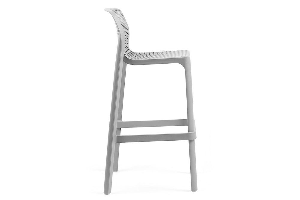EZ Hospitality Net Outdoor Cafe and Bar Stool - 760mm Seat Height-White  
