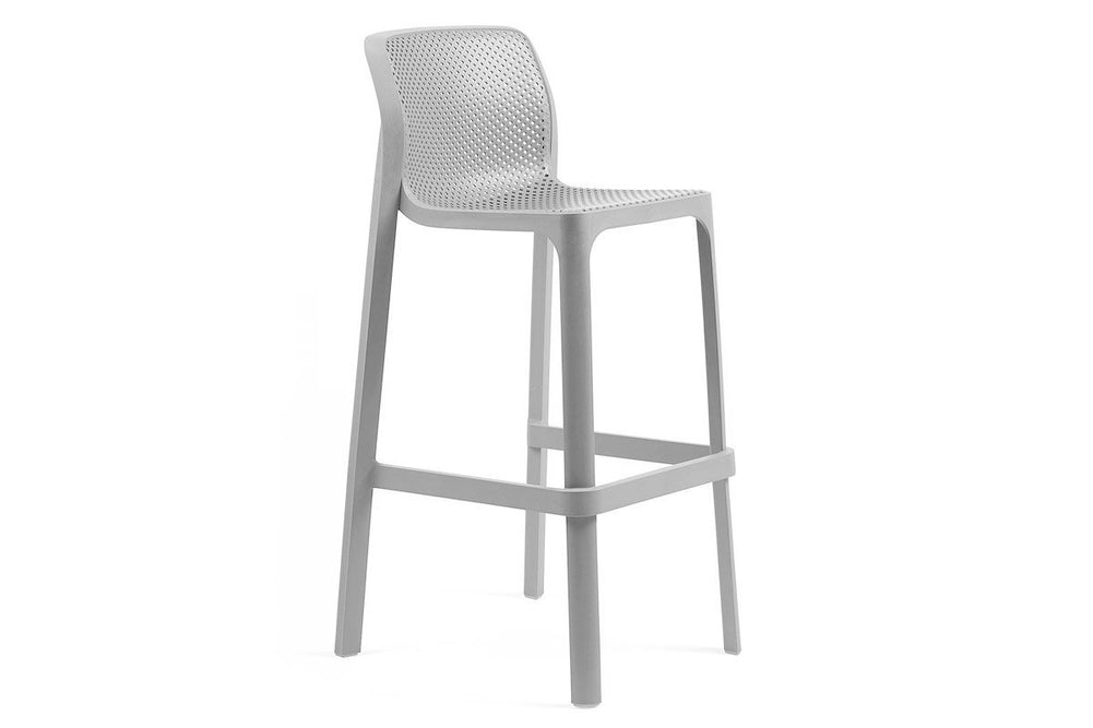 EZ Hospitality Net Outdoor Cafe and Bar Stool - 760mm Seat Height-White  