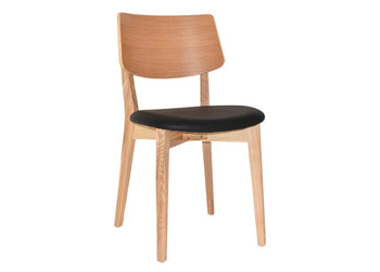 EZ Hospitality Phoenix Commercial Quality Timber Chair - Black Vinyl Seat EZ Hospitality 