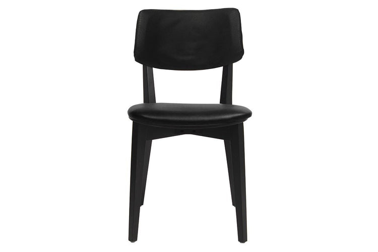 EZ Hospitality Phoenix Commercial Quality Timber Chair - Black Vinyl Seat and Back EZ Hospitality black 