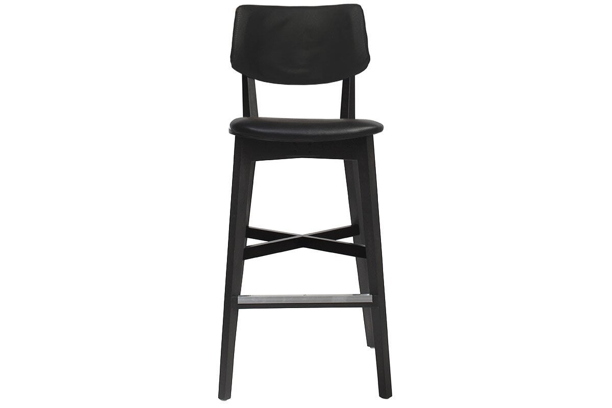 EZ Hospitality Phoenix Timber Stool - Black Vinyl Seat and Back EZ Hospitality black 