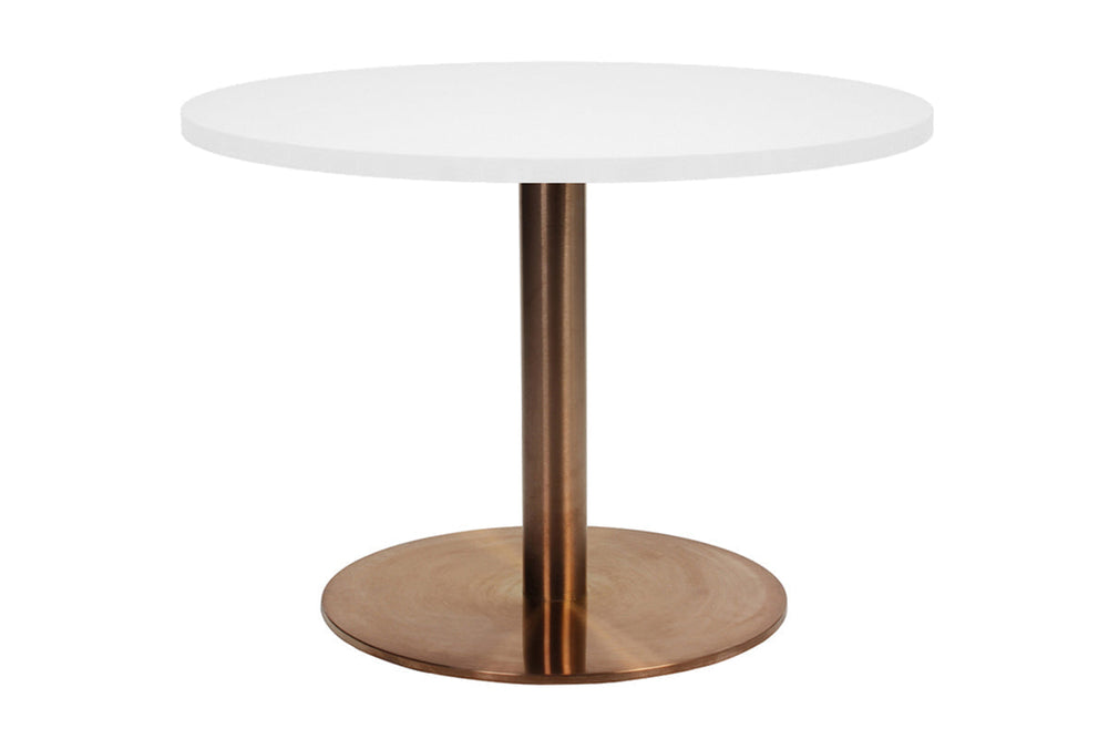 EZ Hospitality Rome Base Coffee Table [600 mm]-copper frame white 