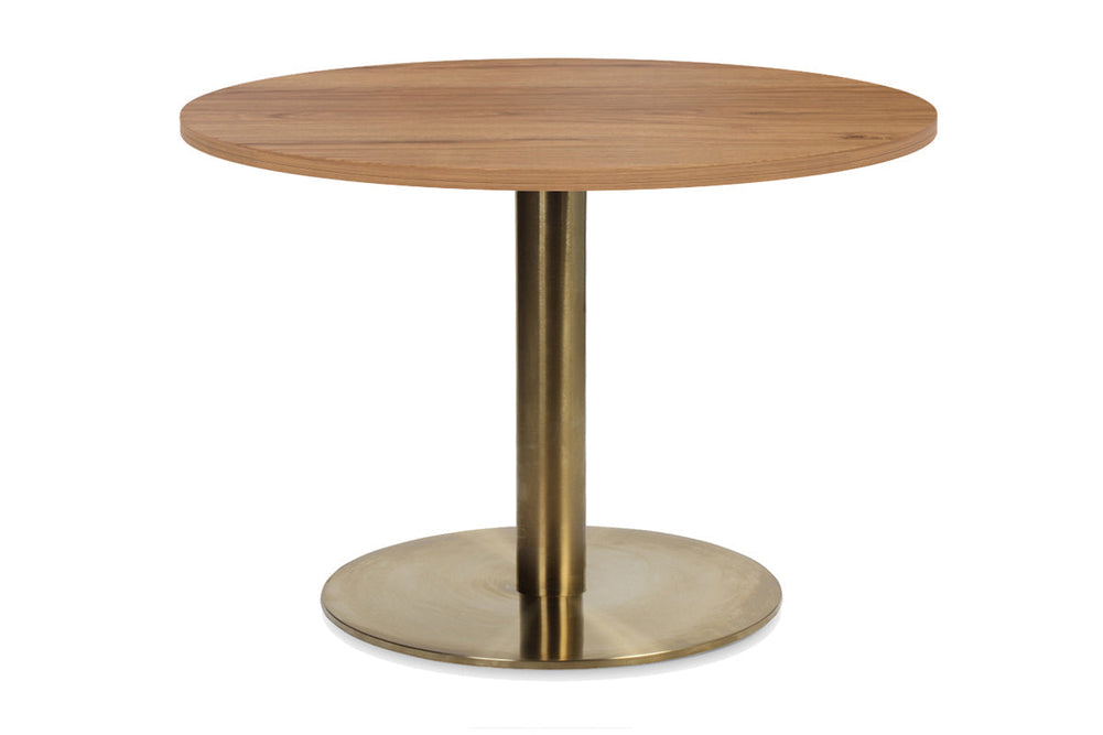 EZ Hospitality Rome Base Coffee Table [600 mm]-brass frame salvage oak 