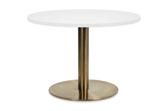 EZ Hospitality Rome Base Coffee Table [600 mm] EZ Hospitality brass frame white 