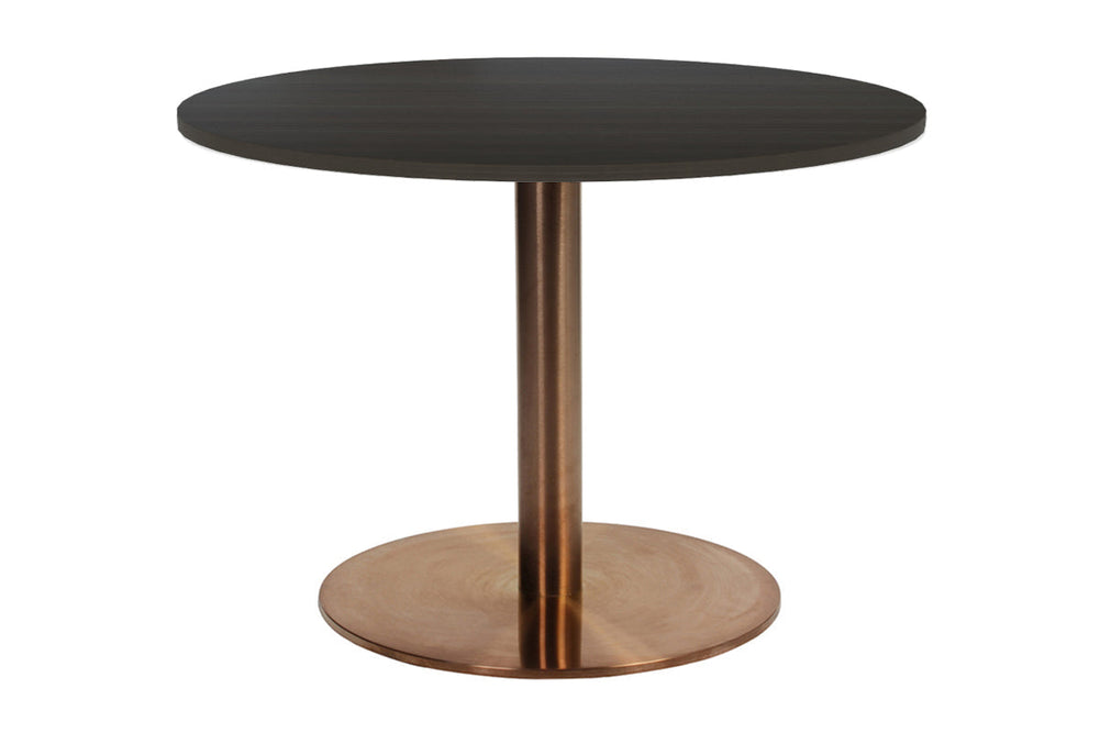 EZ Hospitality Rome Base Coffee Table [600 mm]-copper frame dark oak 