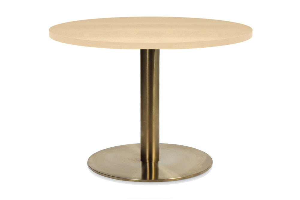 EZ Hospitality Rome Base Coffee Table [600 mm]-brass frame maple 
