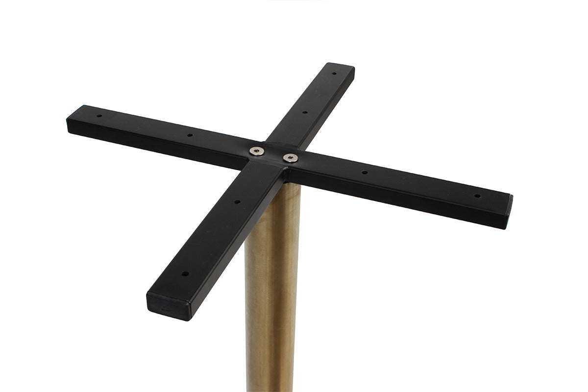 EZ Hospitality Rome Base Coffee Table [600 mm]-copper frame dark oak 