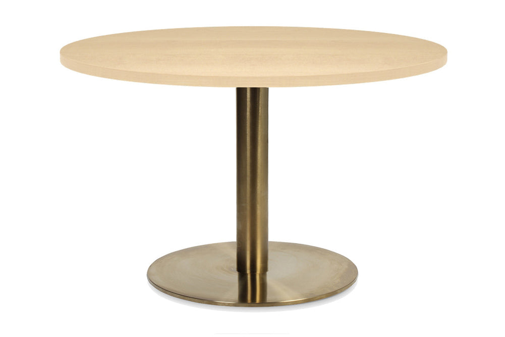 EZ Hospitality Rome Base Coffee Table [700 mm]-brass frame maple 