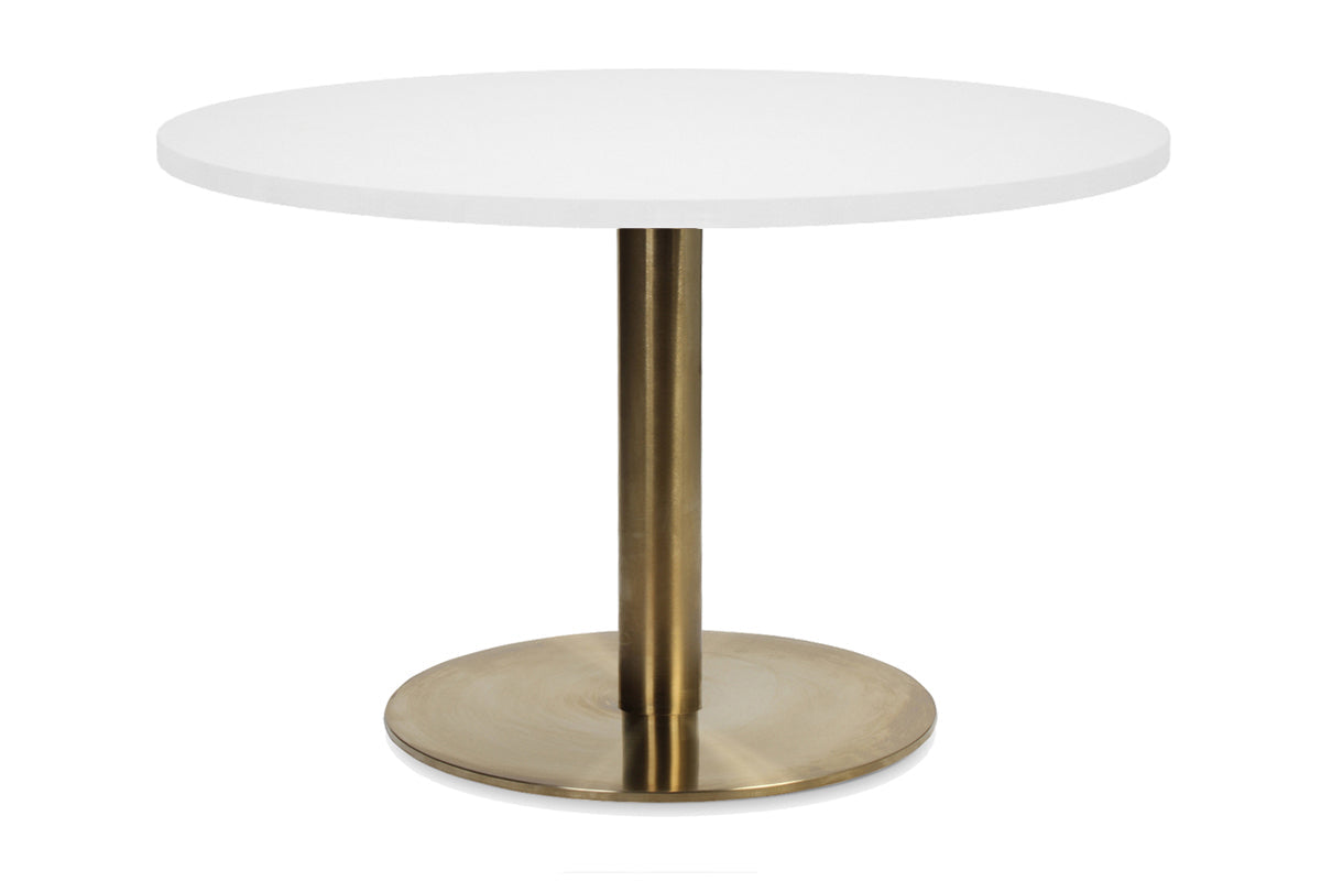 EZ Hospitality Rome Base Coffee Table [700 mm] EZ Hospitality brass frame white 