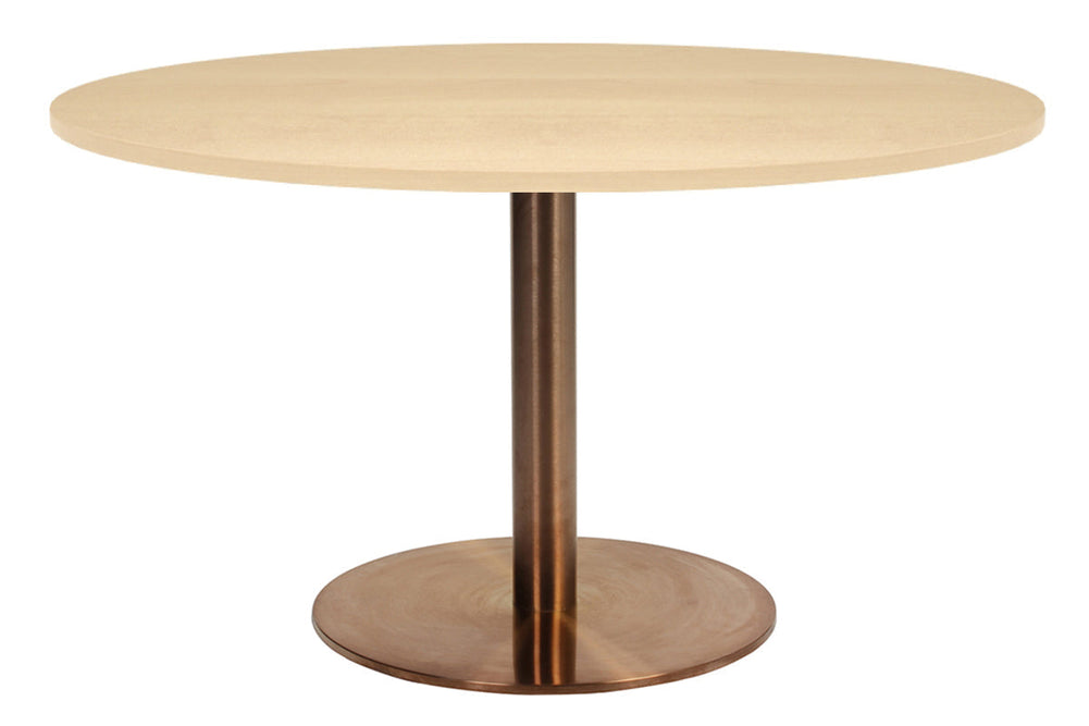 EZ Hospitality Rome Base Round Cafe Table [1000 mm]-copper frame maple 