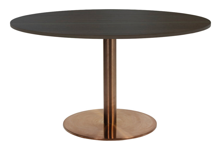 EZ Hospitality Rome Base Round Cafe Table [1000 mm] EZ Hospitality copper frame dark oak 