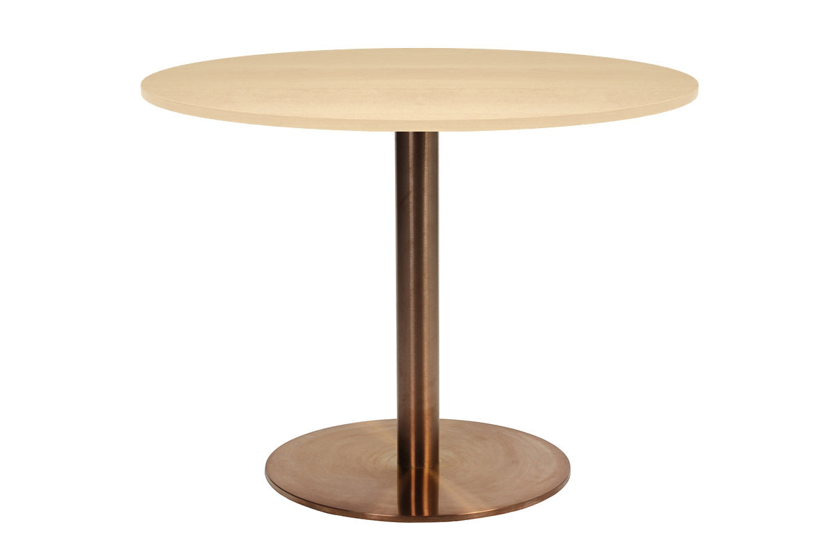 EZ Hospitality Rome Base Round Cafe Table [700 mm] EZ Hospitality copper frame maple 