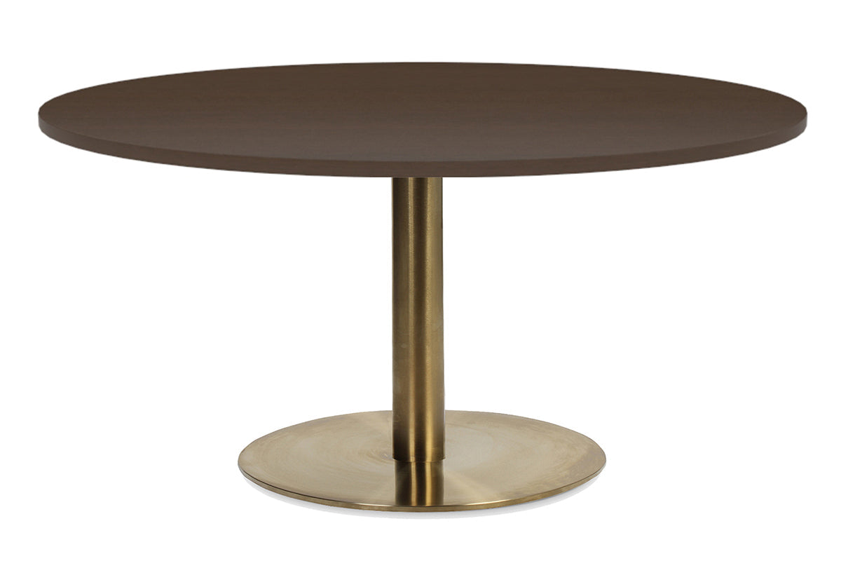 EZ Hospitality Rome Base Round Meeting Table [1200 mm] EZ Hospitality brass frame wenge 