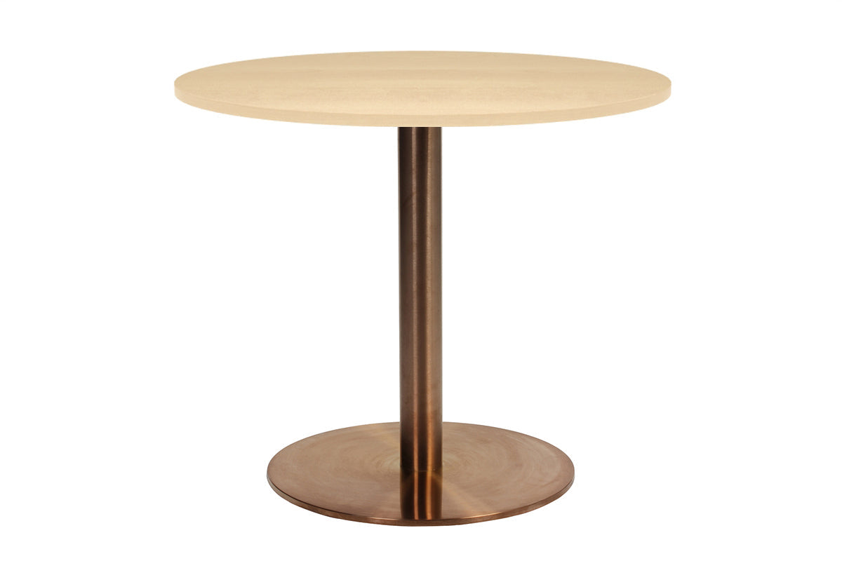 EZ Hospitality Rome Base Round Meeting Table [600 mm] EZ Hospitality copper frame maple 
