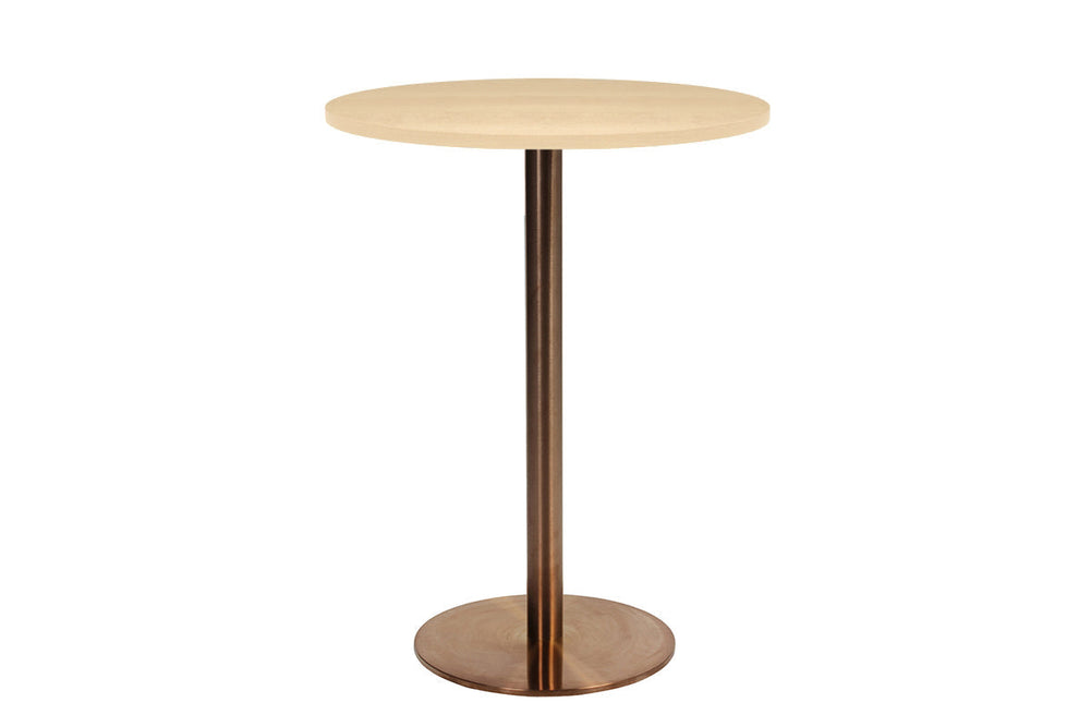 EZ Hospitality Rome Tall Round Bar Counter Table [600 mm]-copper frame maple 