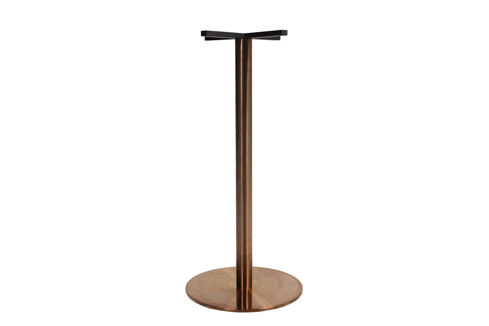 EZ Hospitality Rome Tall Round Bar Counter Table [600 mm]-copper frame none 