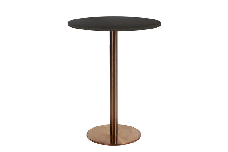 EZ Hospitality Rome Tall Round Bar Counter Table [600 mm] EZ Hospitality copper frame dark oak 