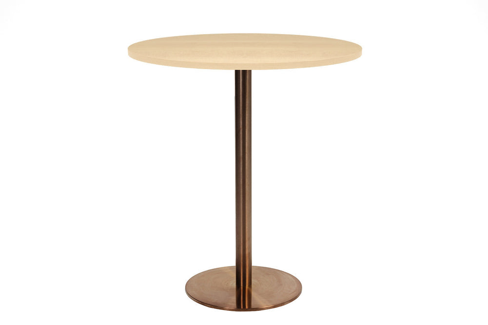 EZ Hospitality Rome Tall Round Bar Counter Table [700 mm]-copper frame maple 