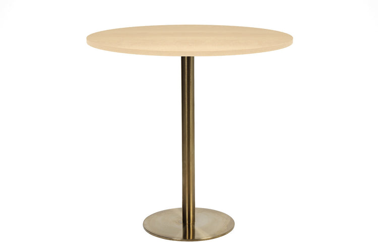 EZ Hospitality Rome Tall Round Bar Counter Table [800 mm] EZ Hospitality brass frame maple 