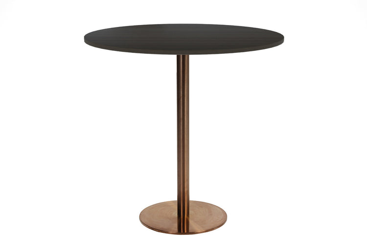 EZ Hospitality Rome Tall Round Bar Counter Table [800 mm] EZ Hospitality copper frame dark oak 