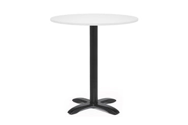 EZ Hospitality Round Office Table - Barbet Four Star Base [600mm] EZ Hospitality white 