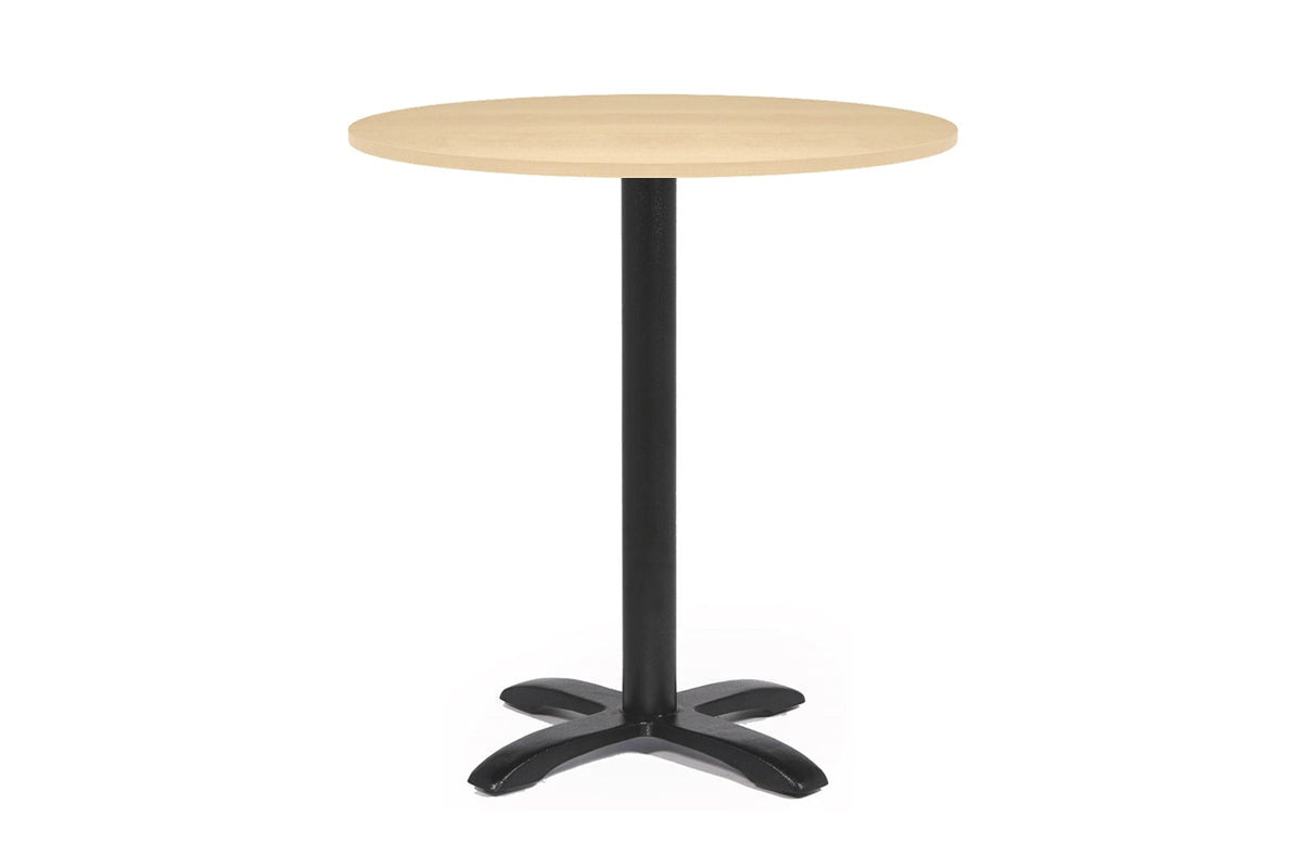 EZ Hospitality Round Office Table - Barbet Four Star Base [600mm] EZ Hospitality maple 