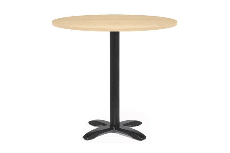 EZ Hospitality Round Office Table - Barbet Four Star Base [700mm] EZ Hospitality maple 